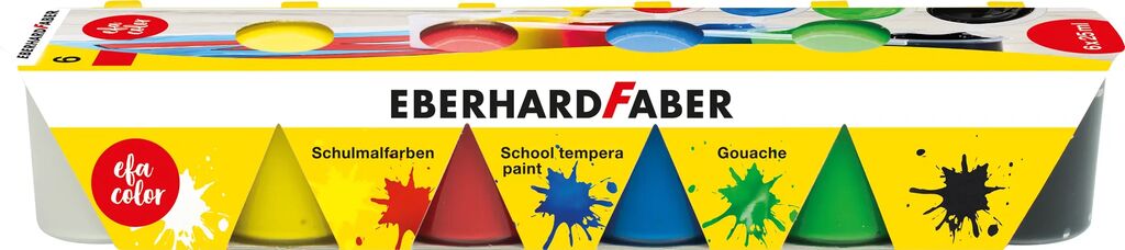 GUASE 6 CULORI 25 ML STANDARD EBERHARD FABER GUASE 6 CULORI 25 ML STANDARD EBERHARD FABER